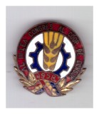 Insigna Al III-lea congres al coop. de consum 1958, stare foarte buna, Romania de la 1950