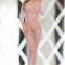 Bodystocking Decupat Netty, Alb - S/L