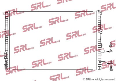 Radiator Audi A4 15-, A5 16-, motor: 2.9 V6 T, radiator temperatura joasa, 720x479x26, SRLine, Aluminiu/ Plastic brazat, 4M0145804BH foto