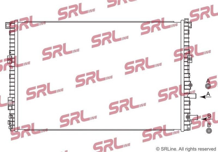 Radiator Audi A4 15-, A5 16-, motor: 2.9 V6 T, radiator temperatura joasa, 720x479x26, SRLine, Aluminiu/ Plastic brazat, 4M0145804BH