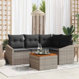 VidaXL Set de canapea de grădină 5 pcs Gri 55 x 55 x 37 cm