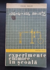 Experimente chimice &amp;icirc;n școală - Ervin Sallo foto