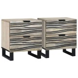 Cumpara ieftin Mese de noptieră cu sertar 2 pcs castan 40 x 33.5 x 46 cm