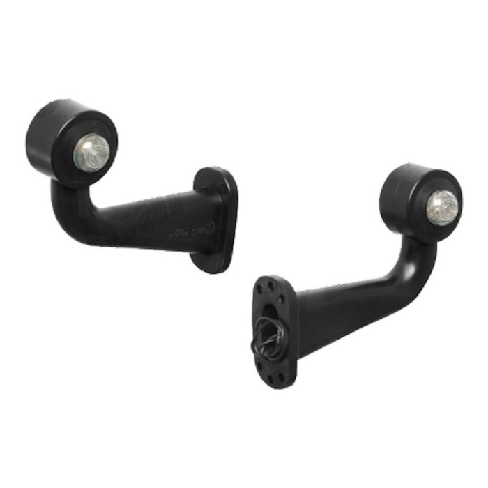 Lampa gabarit auto 12V/ 24V cu LED, cu brat 150mm, unghi 90 grade, Stanga, Rosu, Alb, 1 bucata