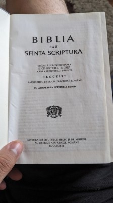 Biblia ed BOR Patriarhul Teoctist format mare foto