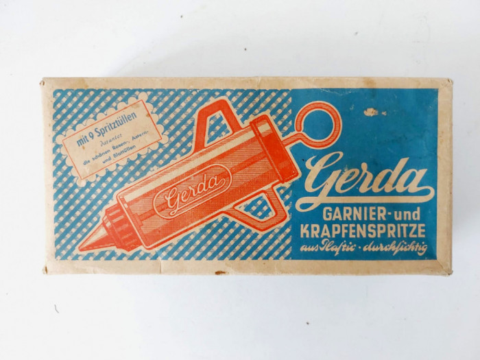 Set ornare prajituri, tip siringa, vechi vintage Germania Gerda anii 70 colectie