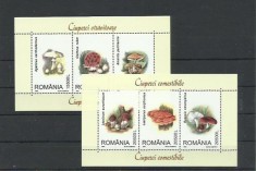 Romania MNH 2003 - Ciuperci idem triptic (blocuri) - LP 1616 a X10 (10 seturi) foto