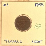 Tuvalu 1 cent 1985, KM#1, rara