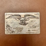 Apărătorii orașului Galați, plachetă din bronz argintat, 1918, gravor Carniol Fiul