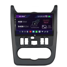 Navigatie Dacia Logan Duster Sandero 2009-2013, Android 13, A-Octacore 4GB RAM + 64GB ROM, 9 Inch - AD-BGA9004+AD-BGRKIT367B foto