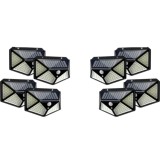 Set 8 x Lampa cu Incarcare Solare, Senzor de Miscare, 3 Moduri de Iluminare, 100 LED, Prindere pe Perete