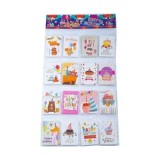 Felicitari CNX 8448, mini HappyBirthday, 6. 7x9. 4cm, set 128 buc