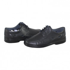 Pantofi casual barbati piele naturala - Nicolis negru - Marimea 40