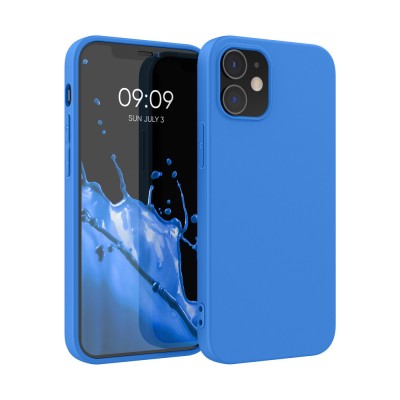 Husa Kwmobile pentru Apple iPhone 12/iPhone 12 Pro, Silicon, Albastru, 53938.189 foto