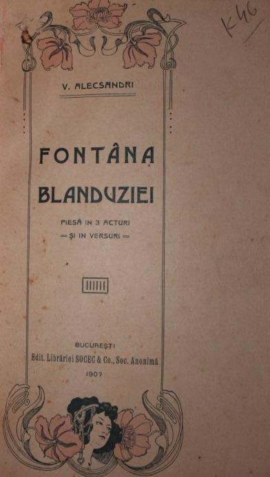 FANTANA BLANDUZIEI, ( vol X al operelor ) 1907