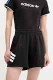 adidas pantaloni scurti Future Icons femei, culoarea negru, cu imprimeu, high waist, JC5443