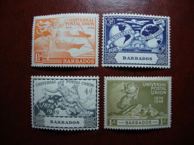 BARBADOS 1949 SERIE UPU MH foto