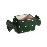 Bol Acadea ceramica verde alba 21 x 8,5 x 8,5 H