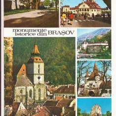 Carte Postala veche -Monumente istorice din Brasov, necirculata