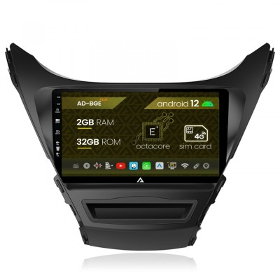 Navigatie Hyundai Elantra (2012-2014), Android 12, E-Octacore 2GB RAM + 32GB ROM, 9Inch - AD-BGE9002+AD-BGRKIT177 foto