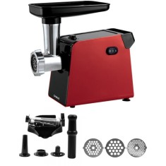 Masina de tocat carne Samus SMT1210RED, 1200 W, Cu&Aring;&pound;it din inox, 3 site metalice, Accesoriu rosii, Accesoriu pentru c&Atilde;&cent;rna&Aring;&pound;i, Culoare rosie