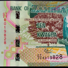BANCNOTA exotica 10 KWACHA - ZAMBIA, anul 2020 * cod 906 = UNC