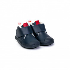 Ghete Baieti Bibi Prewalker Azul cu Velcro Imblanite 22 EU