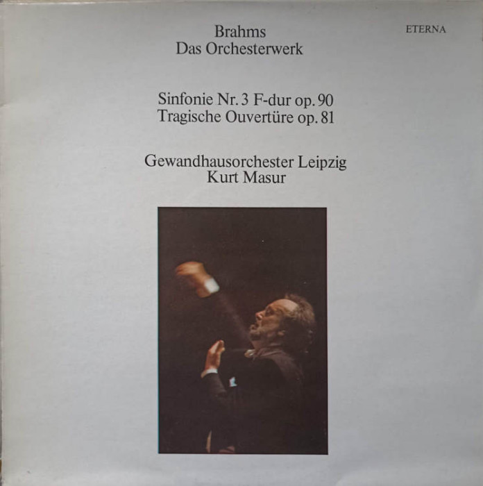 Disc vinil, LP. SINFONIE NR.3 F-DUR OP.90-JOHANNES BRAHMS