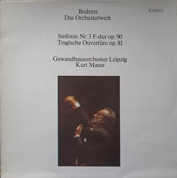 Disc vinil, LP. SINFONIE NR.3 F-DUR OP.90-JOHANNES BRAHMS-239265