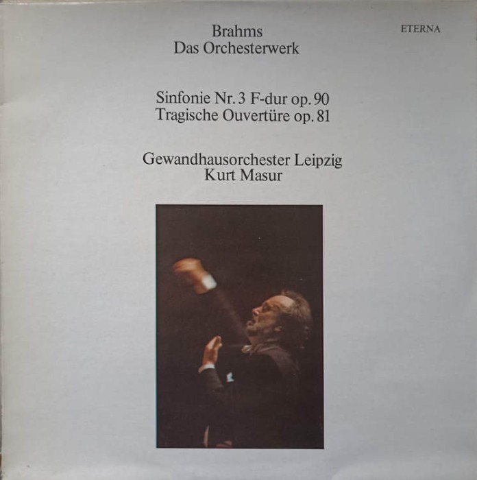 Disc vinil, LP. SINFONIE NR.3 F-DUR OP.90-JOHANNES BRAHMS