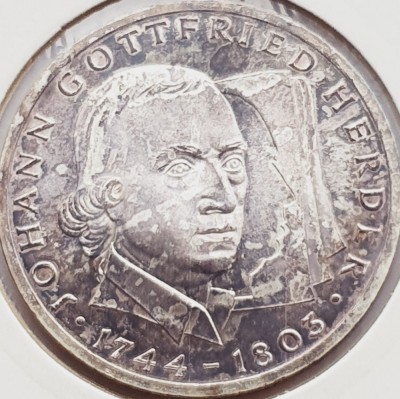 514 Germania 10 mark 1994 Johann Gottfried Herder - G - km 184 argint foto