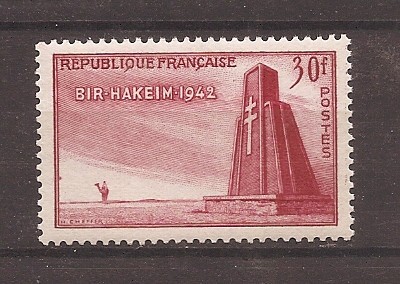 Franta 1952 - A 10-a aniversare a bătăliei de la Hakeim, MNH