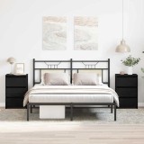 VidaXL Noptieră 2 piese Stejar Negru 40x35x62,5 cm Lemn Compus