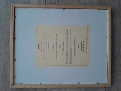Tablou decorativ pe panza semnat Werener Zapf inramat semnat Nurnberg foto