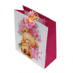 Punga hartie L TEDDY FLORAL foto