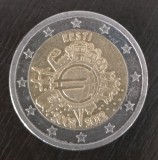 Moneda Estonia - 2 Euro 2012 - 10 ani de Euro
