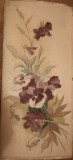 tablou Flori, ulei pe carton, 44x20 cm nesemnat