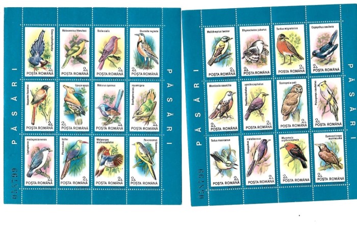 romania pasari mnh