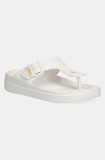 Blauer papuci NOMA femei, culoarea alb, cu toc plat, S5NOMA02