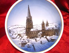 TABLOU / FARFURIE DECORATIVA PORTELAN ROSENTHAL CLASSIC ROSE 21.5 CM