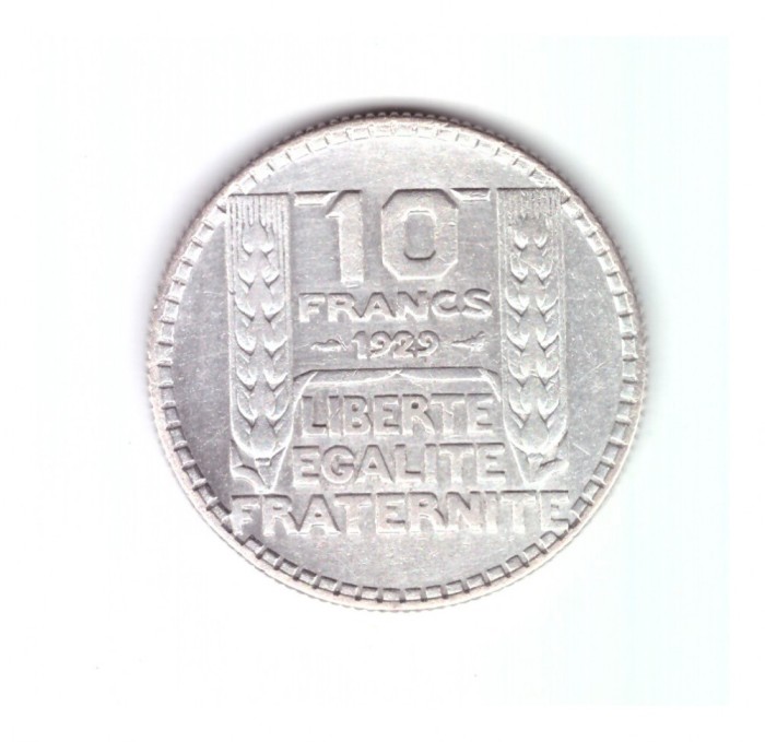 Moneda Franta 10 francs/franci 1929, stare foarte buna, curata
