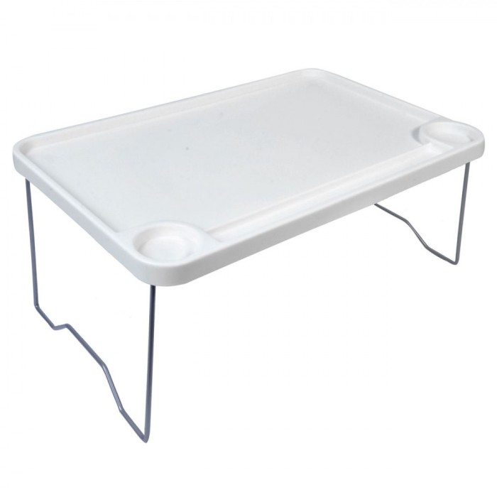 Masă Pliabilă, Plastic, 58x36 cm, Alb