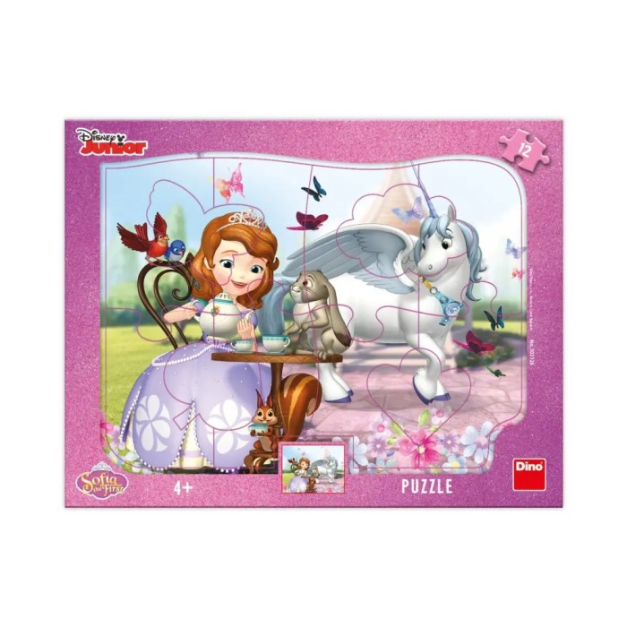 Puzzle cu rama - Printesa Sofia si ora ceaiului (12 piese) PlayLearn Toys