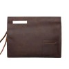 Servieta unisex, Adalbert GT3106, piele naturala, Maro inchis
