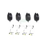 Set 4 Avertizori Pescuit Lumino TLI-01 Impermeabili + 4 Swingeri Luminoși LED, Mufă Jack, Reglaj Volum/Ton/Sensibilitate, Antiv&acirc;nt