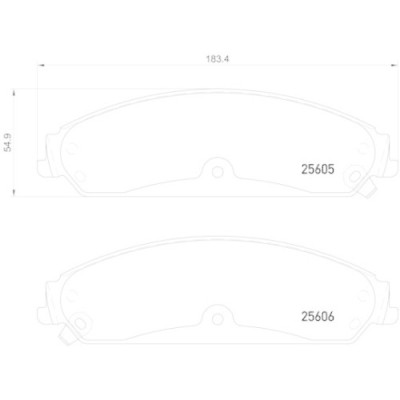 Placute frana Chrysler 200 Cabriolet 01.10-, 200 Sedan 01.10-, 200 Sedan 06.14-, 300c (Lx Le) 09.04-, 300c Touring (Lx Le) 09.04-12.10, C5 X (Nd Nc) foto
