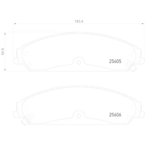 Placute frana Chrysler 200 Cabriolet 01.10-, 200 Sedan 01.10-, 200 Sedan 06.14-, 300c (Lx Le) 09.04-, 300c Touring (Lx Le) 09.04-12.10, C5 X (Nd Nc)