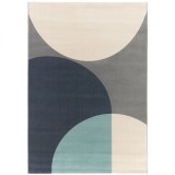 Covor Premium Belgian Model Cancun 18623-371, Marime 160 x 230 cm, Gri, Inaltime Fir 7 mm, Antialergic, Polipropilena, Living, Dormitor, Sufragerie, B