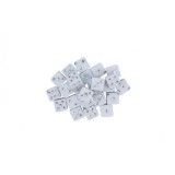 Accesorii creatie - zaruri plastic, alb, 5mm, set 50 buc, Colorarte