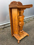 Mobilier biserica / stand de hol lemn masiv sculptat - piesa unicat